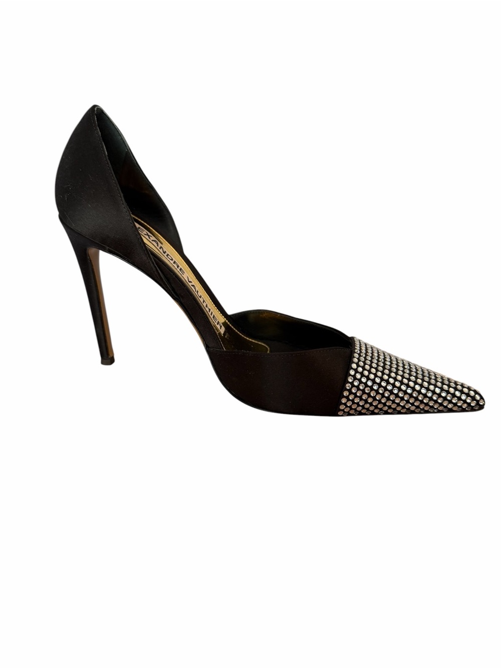 A Alexandre Vauthier Satin and Crystal Heels Size 39 - Picture 3 of 16